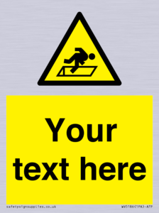 Custom Warning Hatch Sign